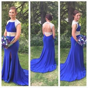 Royal blue prom dress